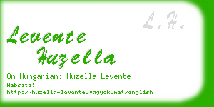 levente huzella business card